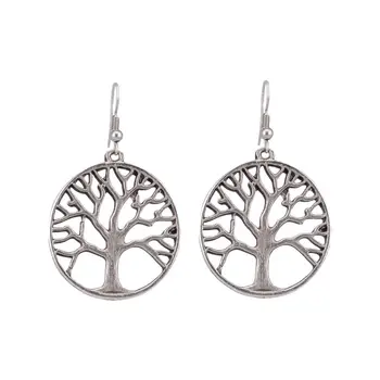 

Earrings jewelery Wood (Lock-hook, jewelery alloy, silver) 54413