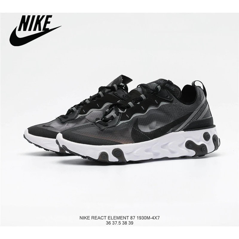 Original Nike Upcoming React Element 87 reactive element translucent gauze Men jogging shoes AQ1090 101