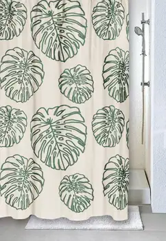 

Blind for the bathroom "Tropics" with water repellent пропиткой 180 х200 cm milk, green