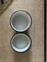 Cuenco de cerámica doble para alimentación de perros y gatos, dispensador de agua con soporte elevado, Gato, producto # P007