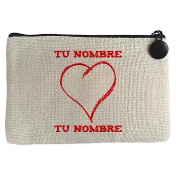

Heart purse customizable with name of the couple