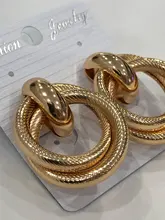 Nuevo México Clip en pendientes No perforado para mujeres Vintage de oro de la Declaración redondos de geometría auriculares joya Clip brinco femenino fiesta regalo