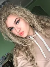 La naturaleza pelo Afro Pelo Rizado mechones extensiones con cierre Ombre oro 30 pulgadas suave súper largo pelo sintético del pelo de la onda