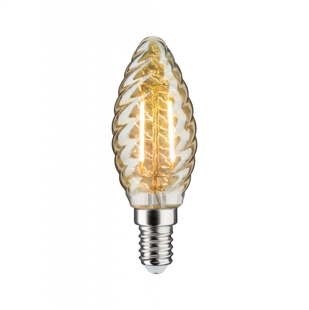28708 candle Lamp LED Kerze gedr 260lm E14 2,6W gold