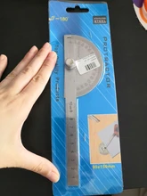Buscador del ángulo del transportador de acero inoxidable, regla rotativa de 180 grados, medidor divisorio ajustable para carpintería, ángulos de medición