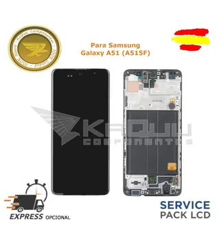 

Lcd touch screen complete for Samsung Galaxy A51 SM-A515F Black SERVICE PACK