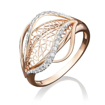 

Yuz platinum red gold cubic zirconia ring