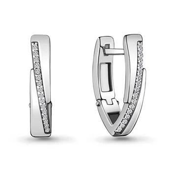 

Silver earrings with cubic zirconia
