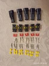 Way-Amp Electrical-Wire-Connector-Plug Super-Seal Waterproof 2-Pin for 2-5sets-Kit 1/2/3-/..