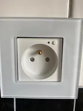 BSEED toma wi-fi pared Francia Polonia estándar Panel de vidrio de cristal inteligente de trabajo con Tuya Google Alexa función de temporizador