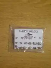 Juego de 9 pares de pendientes negros para mujer, Set de pendientes de perla simulada con bolas, Piercing de flor, kit de aretes de tuerca con tarjeta, joyería de Bisutería