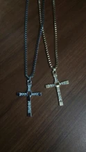 Zkceenier-collar con colgante de Cruz para Fast and The Furious, collar con colgante de cruz de Jesús, de cristal, Vin Diesel, regalo de joyería, 2019
