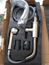 XUNSHINI grifo de cocina de níquel bruñido fregadero de cocina de acero inoxidable grifo giratorio 360 corriente del rociador del Mezclador caliente y frío grifo