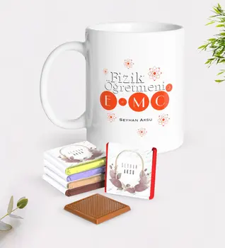 

Personalized Physics Teacher White Mug and Chocolate Gift Seti-2