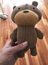 Bite Toy Teddy Chew Cleaning Plush Dog Squeaky Small Soft Bear Pet Tooth Brown for Middle