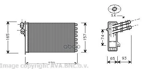 Радиатор Отопителя Ava Vw6173 Ava арт. VW6173