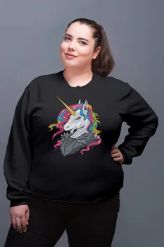 

Angemiel Wear Cool Unicorn Black Women Sweatshirt