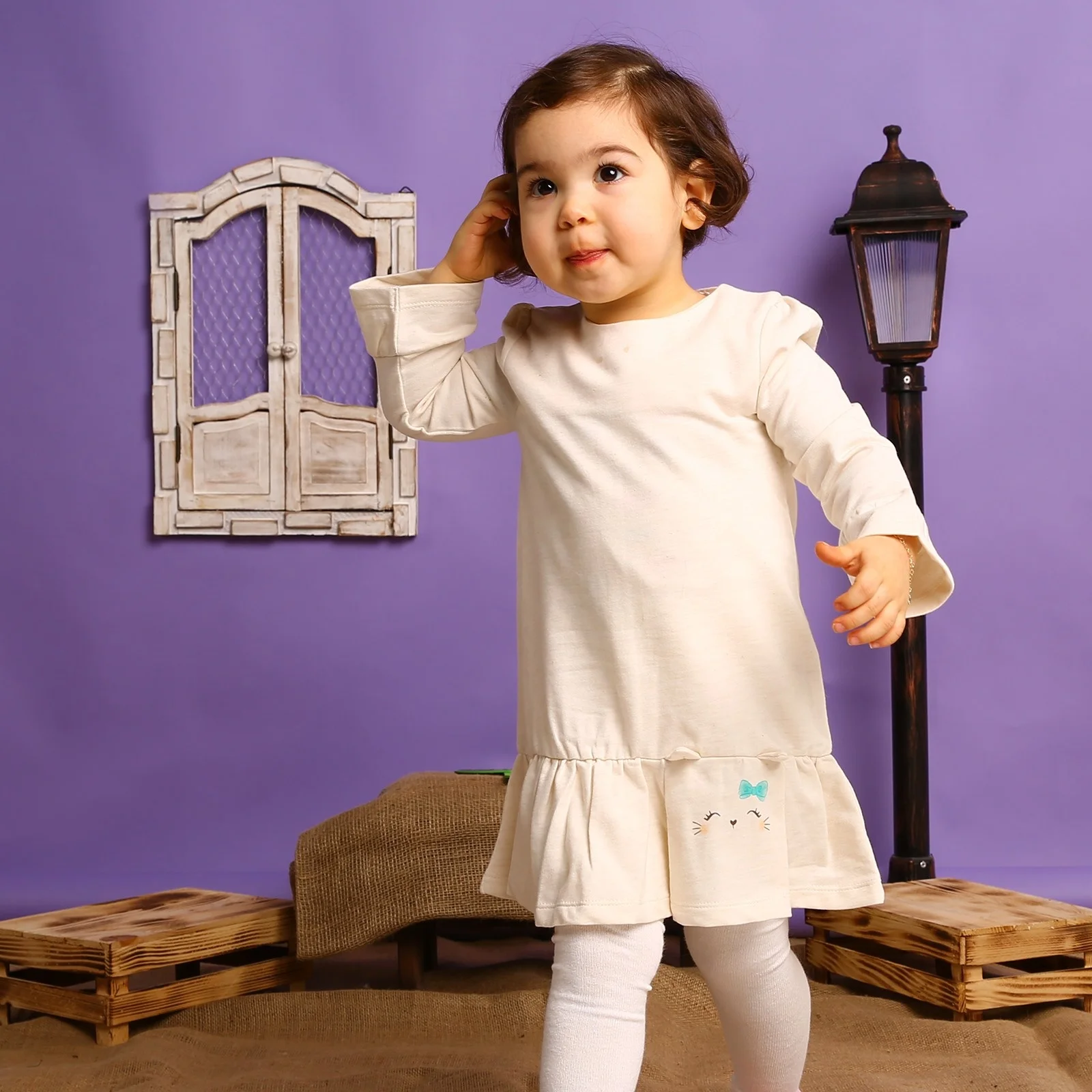 Ebebek HelloBaby/зимнее платье для маленьких девочек