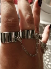 Anillos Punk de Hip Pop para mujer, cadena ajustable multicapa, cuatro anillos abiertos para dedos, anillos giratorios de aleación para mujer, regalo de fiesta