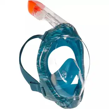 

Decathlon SUBEA Easybreath 500 underwater expedition mask - turquoise, coral color - full face snorkel mask for adults swiming
