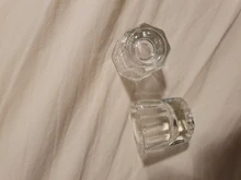 Bol con forma de Octágono de cristal, plato de cristal, herramientas de arte de uñas, equipo de arte de uñas acrílico, Mini cuencos