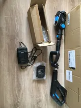 PROSTORMER-Cortacésped eléctrico inalámbrico, 12 pulgadas, 20V, batería de litio 2000mAh, cuerda de liberación automática, herramienta para podar el jardín