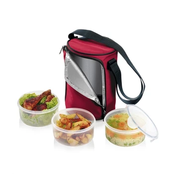 

Tescoma thermal bag freshbox, with 3 containers of 0,8 liters, Burgundy