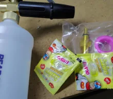 Pistola de espuma para jabón de alta presión, lanza de espuma para nieve, boquilla de pistola de espuma para limpieza de coche, generador de espuma para Karcher, arandela de coche
