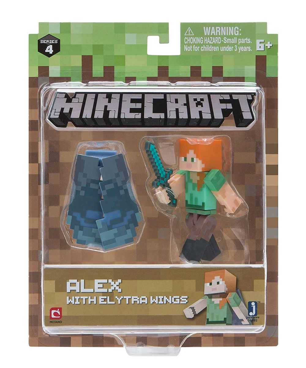 Фигурка Minecraft Alex with Elytra Wings 8см| |