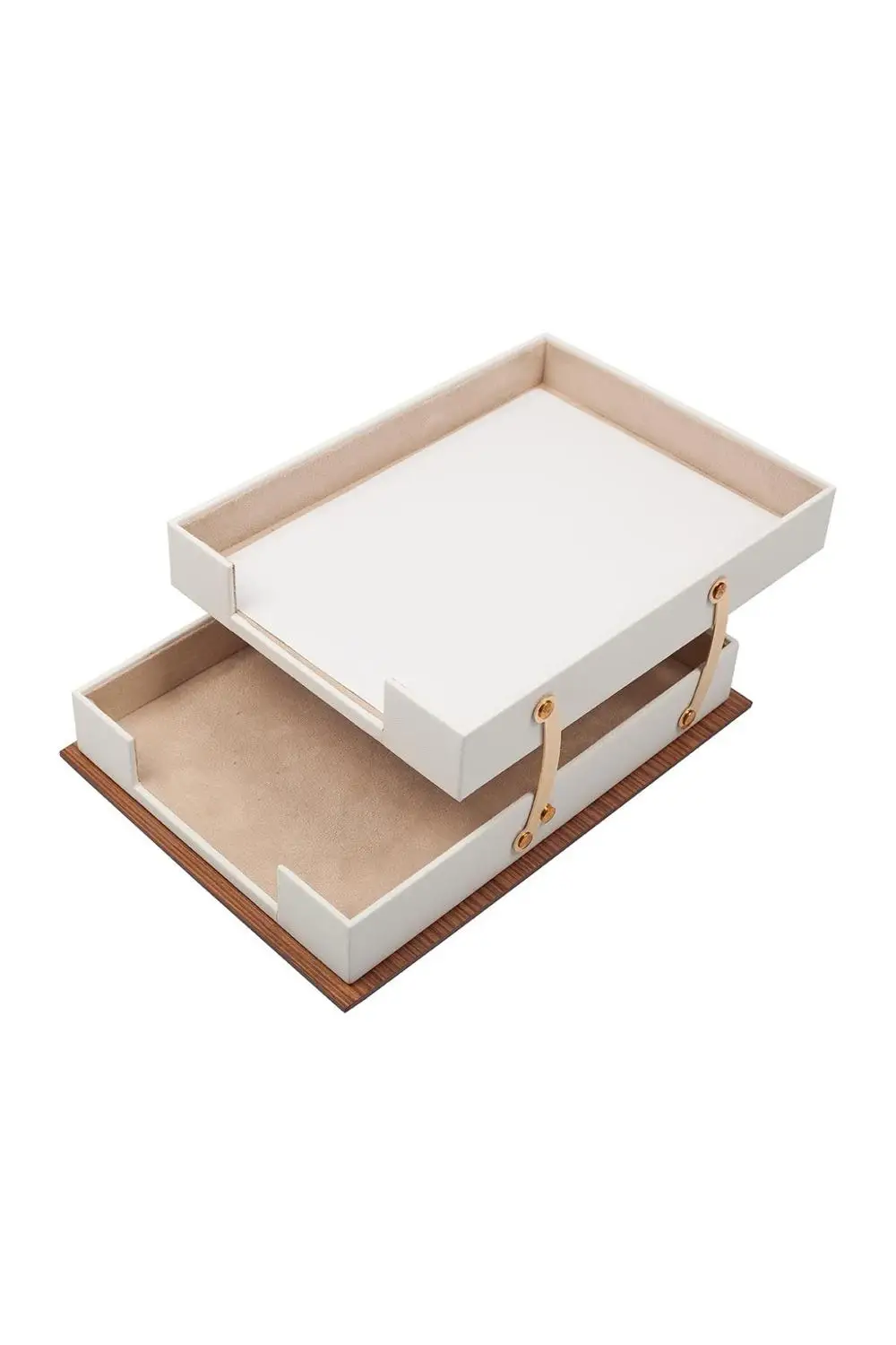 Star Luxury Leather & Wooden 11 Pieces Desk Set With Double Document Tray Desk Organizer Office Accessories Accessories