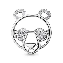 Серебряная брошь с фианитом AQUAMARINE 77325А