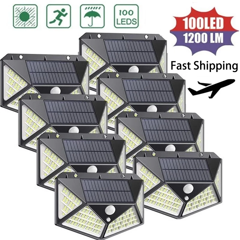 solar powered string lights Solar Lights Outdoor Waterproof 100 LED Solar Motion Sensor Light with Wide Angle Bright Security Wall Lights for Garden Door solar pathway lights