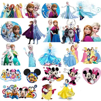 

Beautiful Princess Cute Cat Heat Transfer Printing Patches Stickers for Couple Clothes DIY Appliques Washable Patches Wholesale