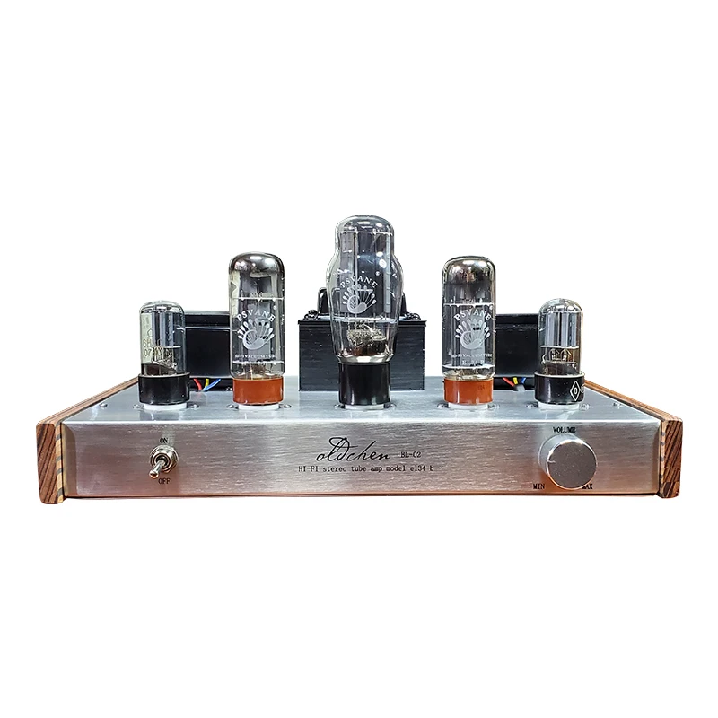 Laochen EL34 Bluetooth 5.0 Tube Amplifier HIFI EXQUIS Class A handmade Single-ended lamp Silver Amp OCEL34S OldChen