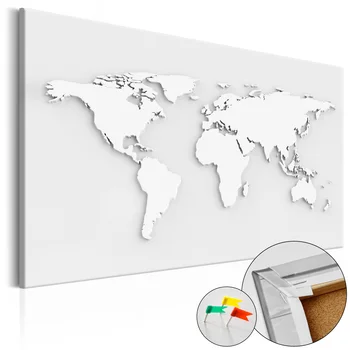 

Pictures of Cork-Monochromatic World [Cork Map] - 120x80 cm