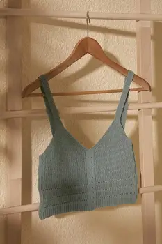

Trendyol Pendant Cellular Crop Knitwear Bluz TWOSS20BZ0616