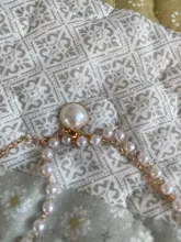 De la cadena de moda collar de perlas para mujeres Perla Barroca abalorio de Metal colgantes collares de gargantilla de cadena de cuentas de joyería regalos