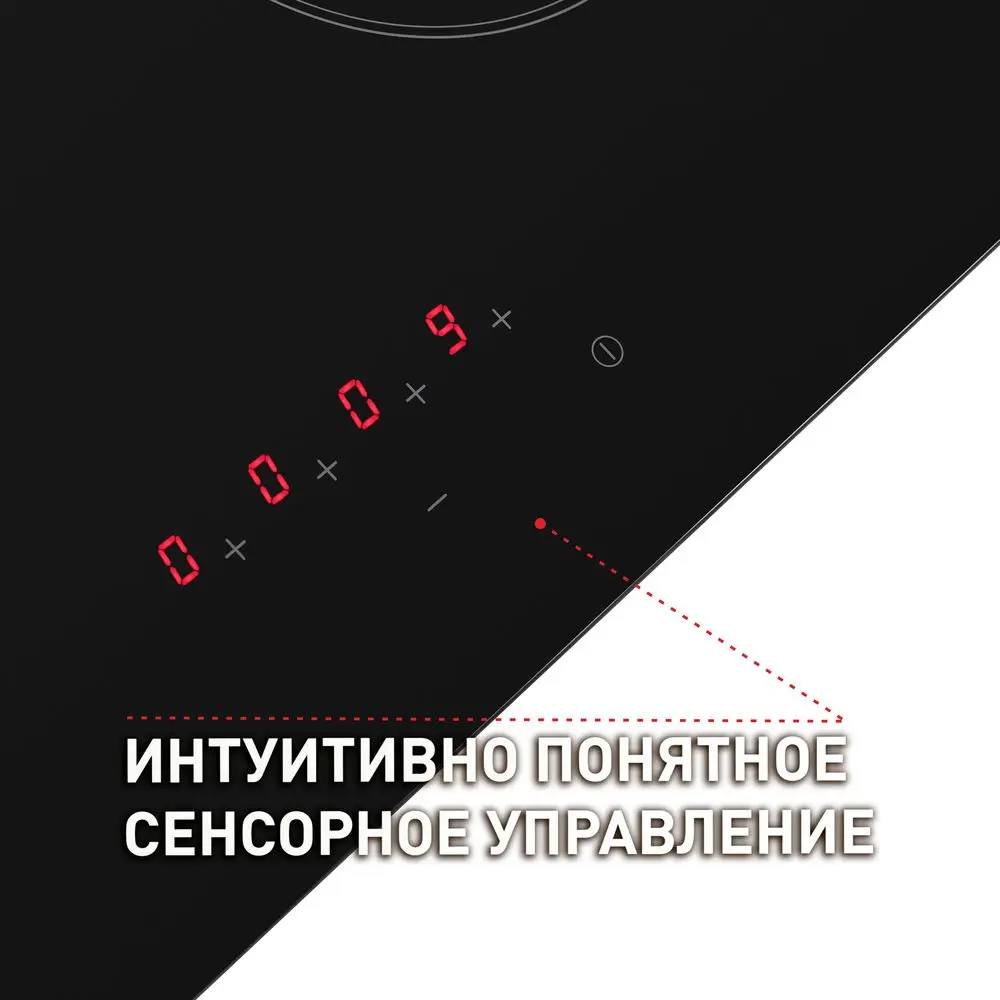 Стеклокерамическая панель MAUNFELD MVSE59.4HL-BK черный