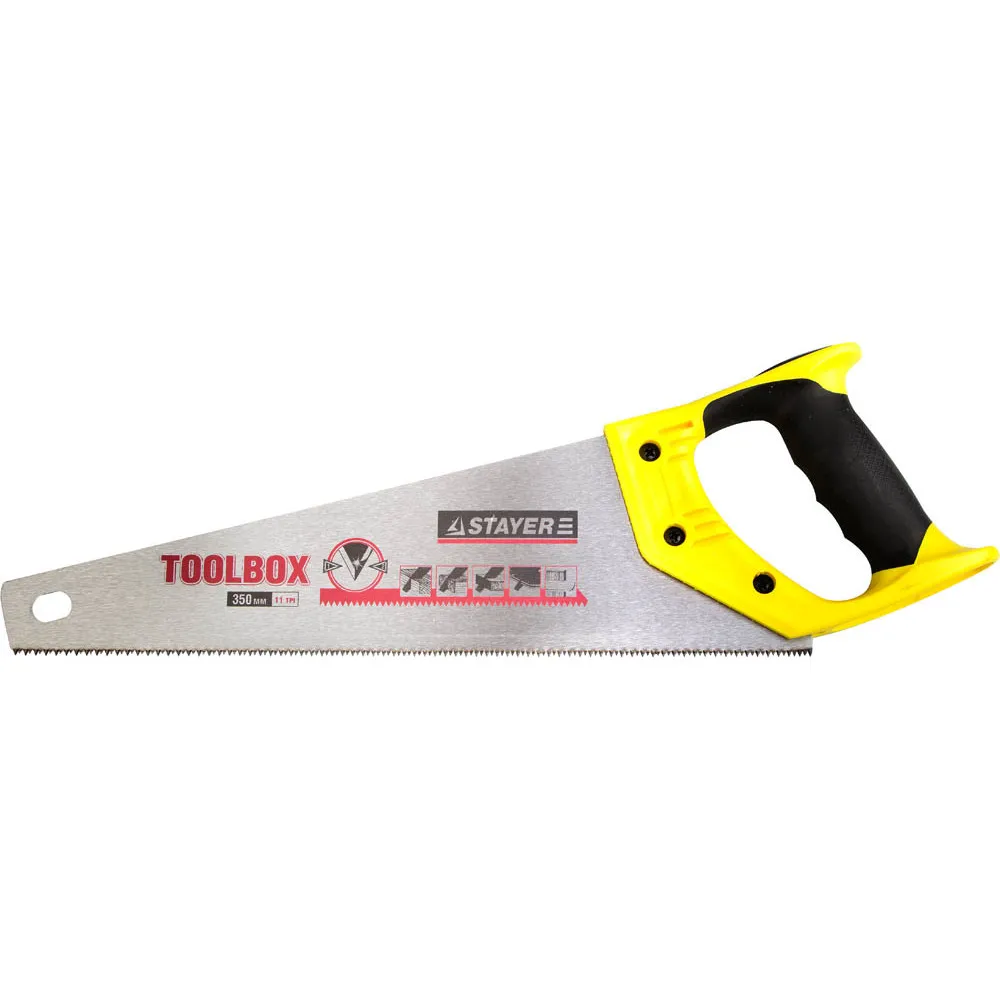 Ножовка по дереву STAYER 11 TPI, 350 мм TOOLBO 2-15091-45