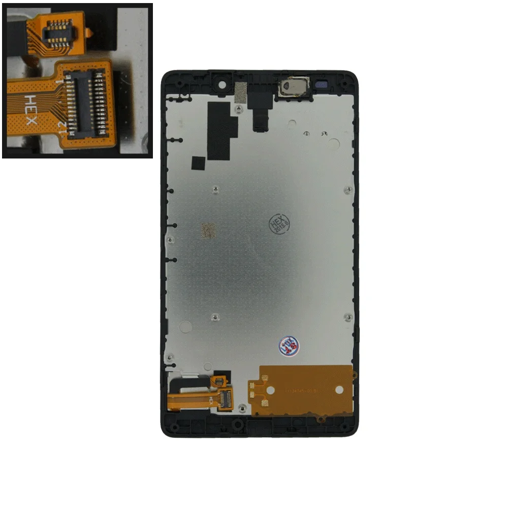 Дисплей Nokia XL Dual (RM-1030 RM-1042) с тачскрином на раме (черный) | Мобильные телефоны и