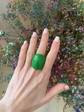 FishSheep Punk geométrico grande de resina anillos para las mujeres de gran colorido redondo acrílico brillo anillo de dedo de moda femenina joyería de fiesta