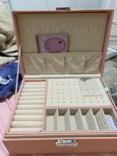 Joyero de cuero de alta capacidad para mujer, organizador de joyas de viaje, multifunción, collar, pendientes, caja de almacenamiento de anillo, regalos para mujer