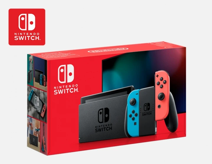 Nintendo Switch v2 (Неоновый синий/красный) Б/У + 64GB карта памяти (USED) | Электроника