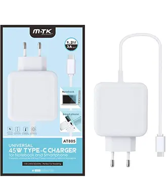

Cargador Universal Type-C 45W para Portatiles y Smartphones 3A PD 2.0 1,2M