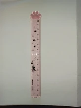 Reglas de plástico con Linda pata de gato para escuela, suministros de oficina Kawaii, accesorios de planificación, premio de estudiante