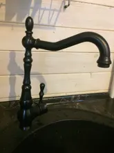 Montaje en cubierta de baño grifo de cocina monomando giratorio 360 lavabo mezclador grifos negro mezcladores de agua caliente y fría