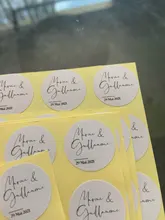 Pegatinas personalizadas con LOGO, pegatinas de boda, Diseña tus propias pegatinas, 100 Uds.