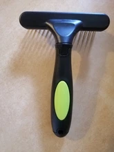 Cepillo de corte para mascotas, peine para el cuidado del perro y gato, para pelo corto o largo con doble fila de alfileres de acero inoxidable