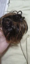 SARLA-moño fruncido para pelo postizo, banda elástica para moño, extensión sintética, postizo rizado, Donut, pelo Afro