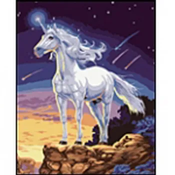 

Painting by numbers on canvas 40x50 cm "unicorn" Red Cat E006